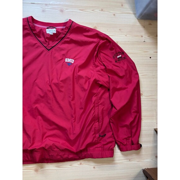 SMU Southern Methodist University Cutter & Buck Windtec Red Pullover Size 2XL - Picture 8 of 8